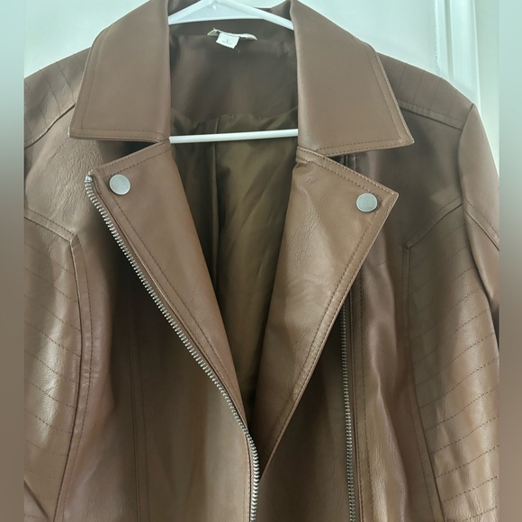 Brown Pleather Jacket - Picture 3 of 11